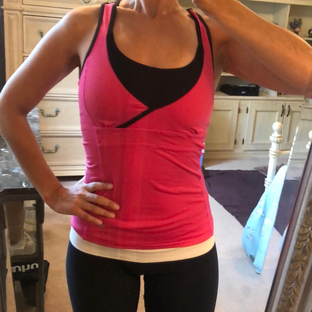 Hot Pink Yoga Top Sml